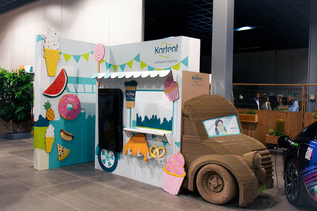 Onze kartonnen foodtruck op de Impact Fair