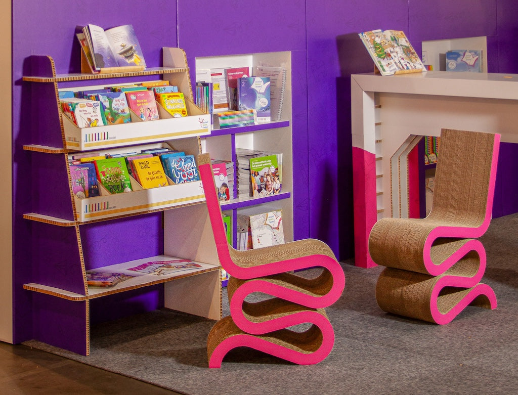 Kartonnen beursstand voor Kluitman Educatief