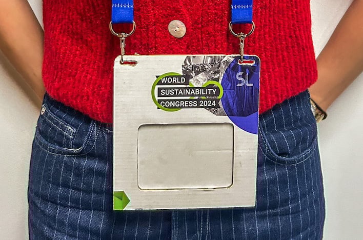 Naambadge van karton