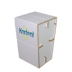 Barhocker mit Kartonaufdruck