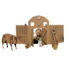 Kartonnen boerderij wand