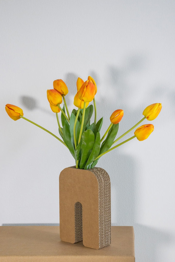 Kartonnen droogbloemen vaas rachel