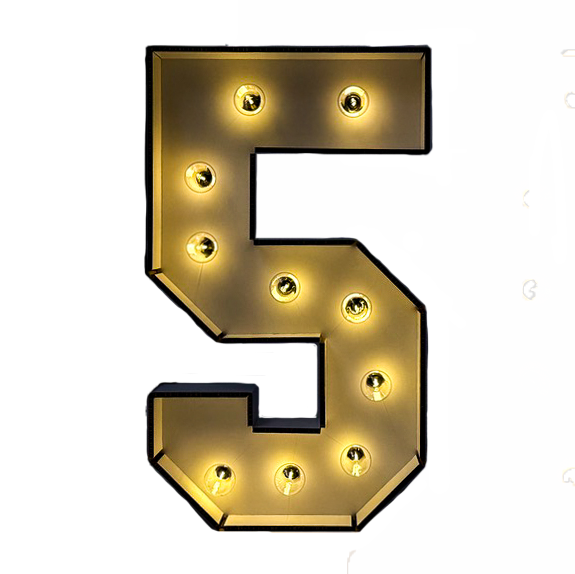 Kartonnen licht letters