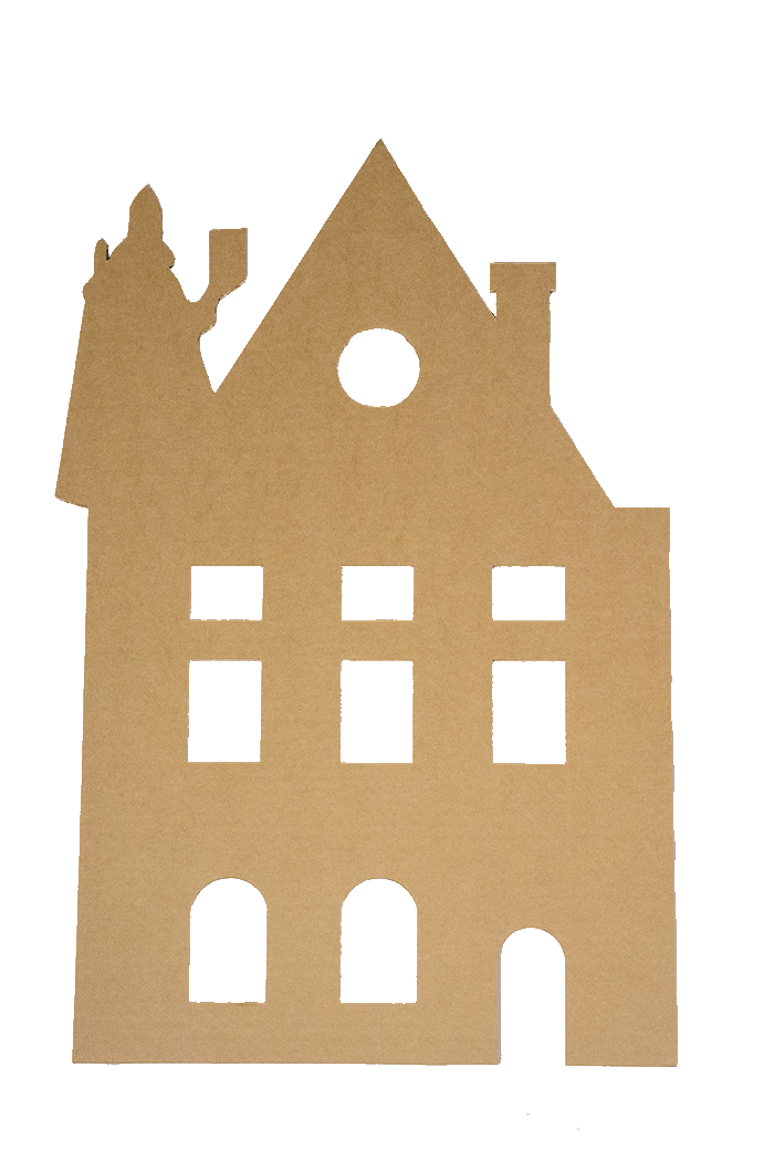 Kartonnen Sinterklaas raamversiering