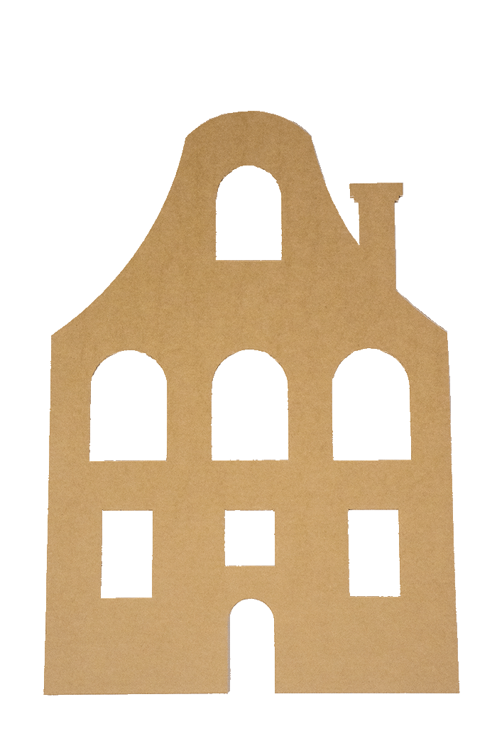 Kartonnen Sinterklaas raamversiering