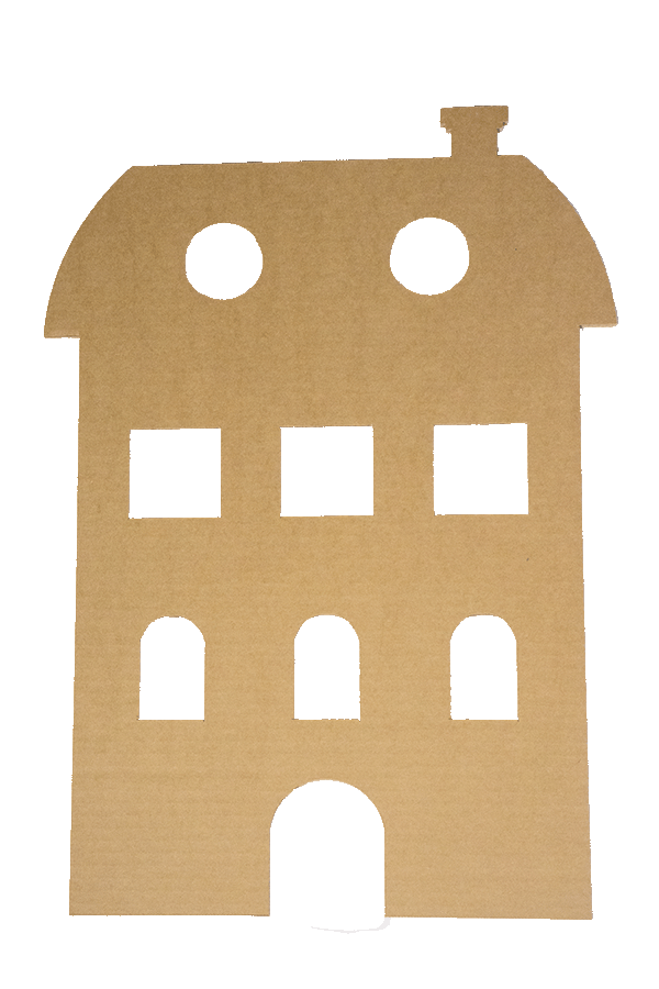 Kartonnen Sinterklaas raamversiering