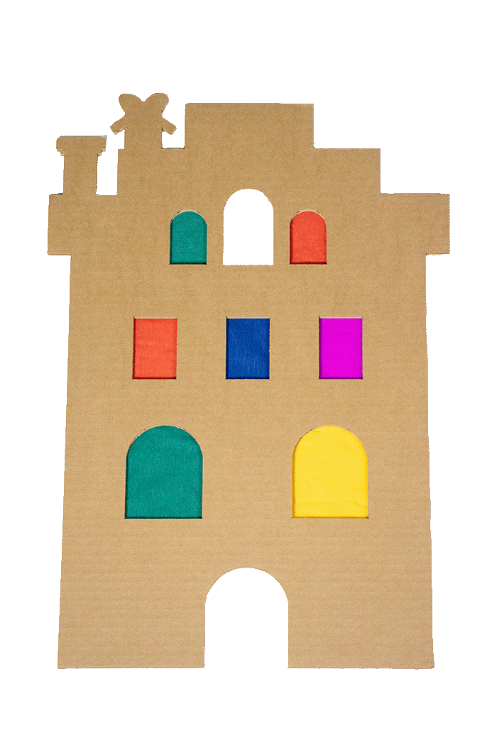 Kartonnen Sinterklaas raamversiering