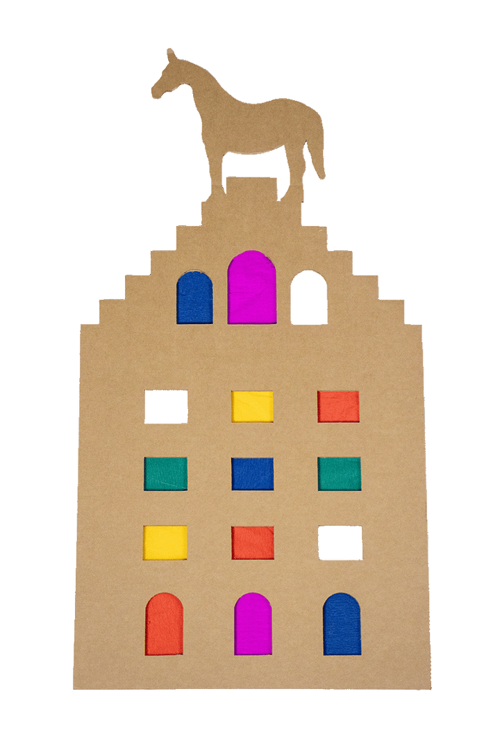 Kartonnen Sinterklaas raamversiering