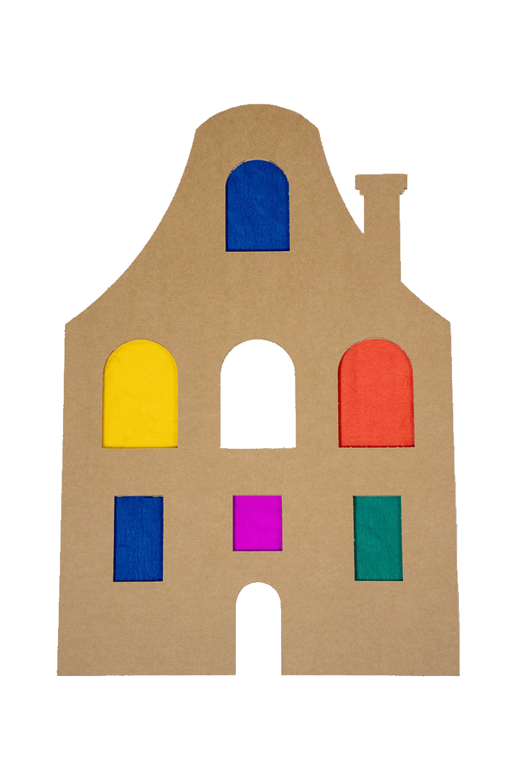 Kartonnen Sinterklaas raamversiering