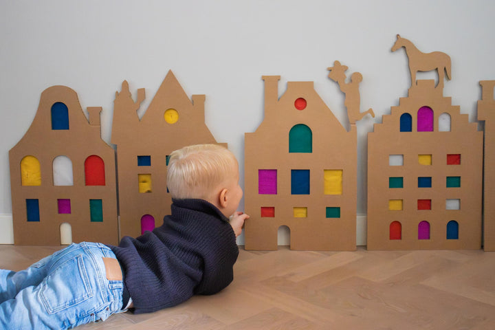 Kartonnen Sinterklaas raamversiering
