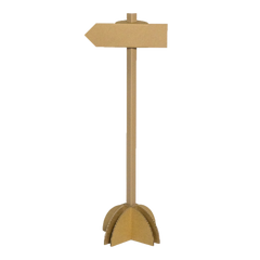Cardboard signpost