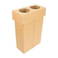 Cardboard duo waste bin