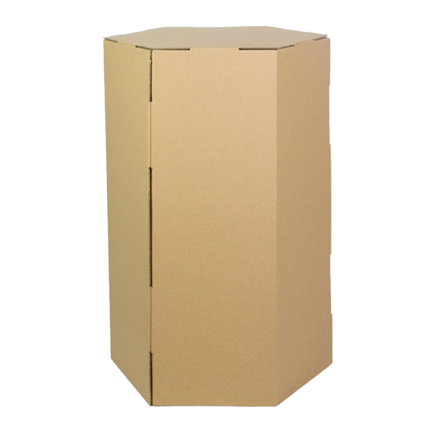 Kartonnen hexagon sokkel op maat