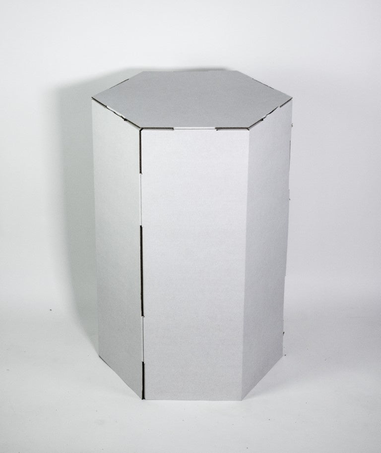 Kartonnen hexagon sokkel op maat