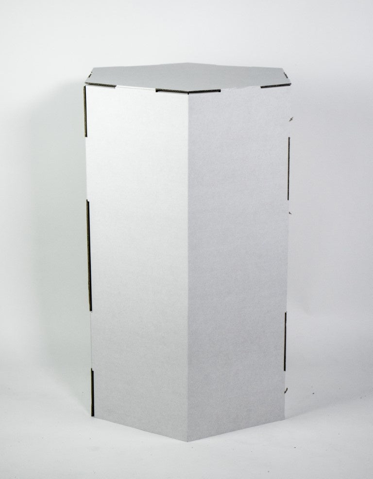 Kartonnen hexagon sokkel op maat