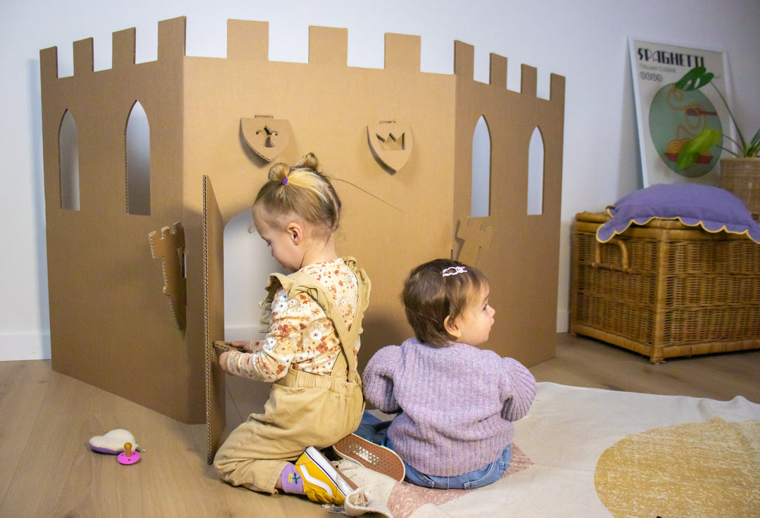 Burgmauer aus Pappe