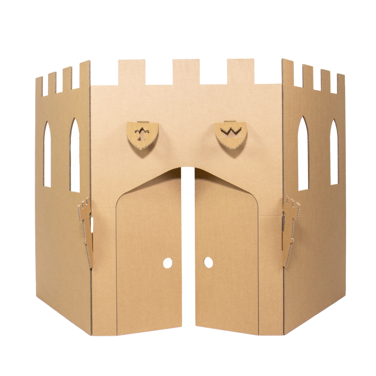 Burgmauer aus Pappe