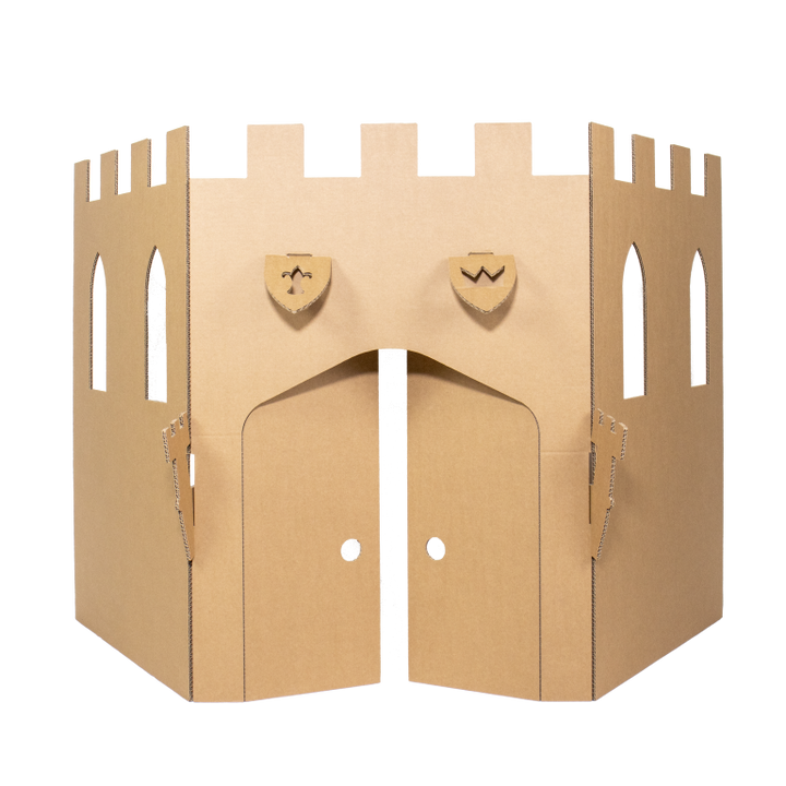 Burgmauer aus Pappe