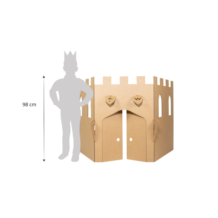 Burgmauer aus Pappe