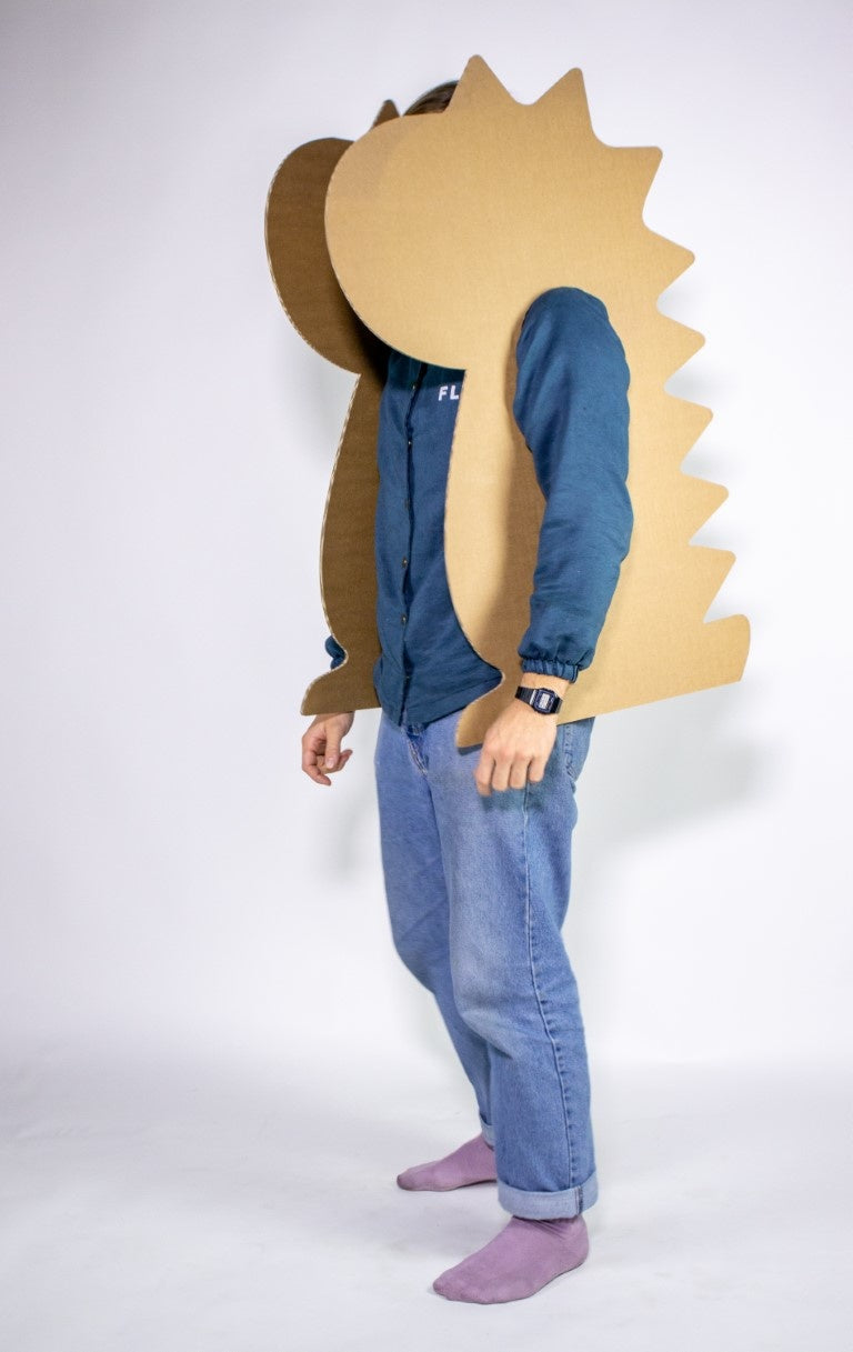 Dinosaurier-Kostüm aus Pappe