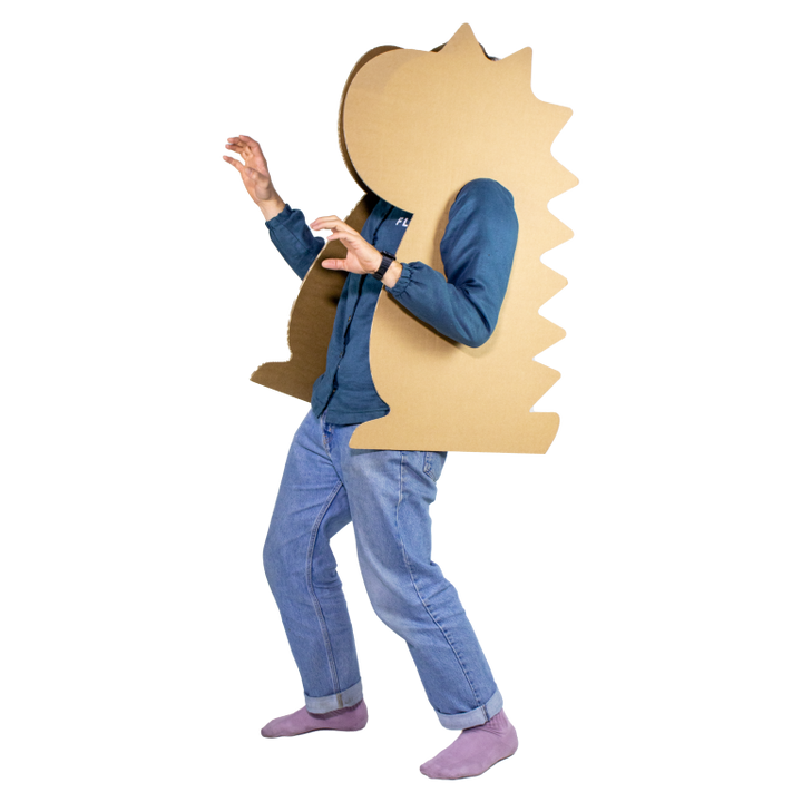 Dinosaurier-Kostüm aus Pappe