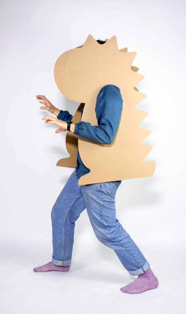 Dinosaurier-Kostüm aus Pappe