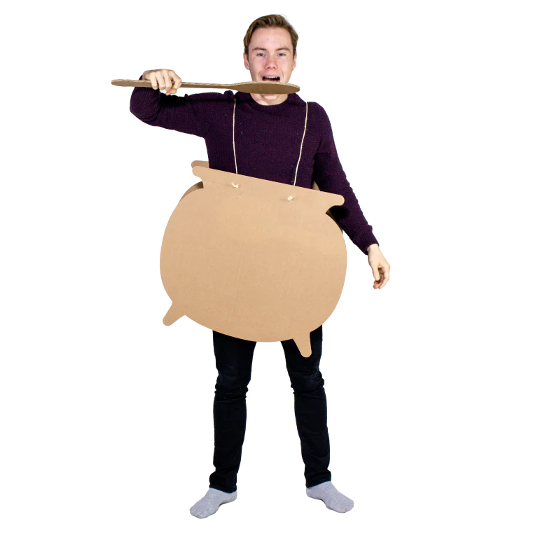 Hexenkessel aus Pappe - Kostüm