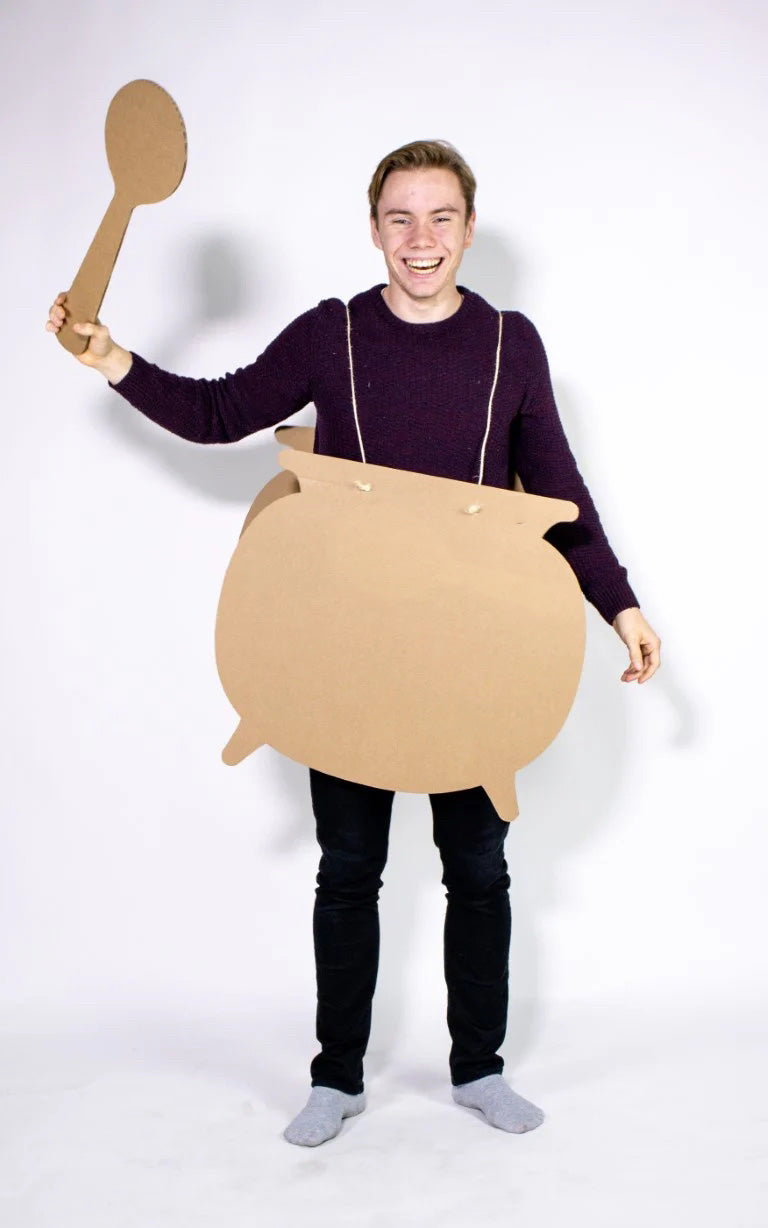 Hexenkessel aus Pappe - Kostüm