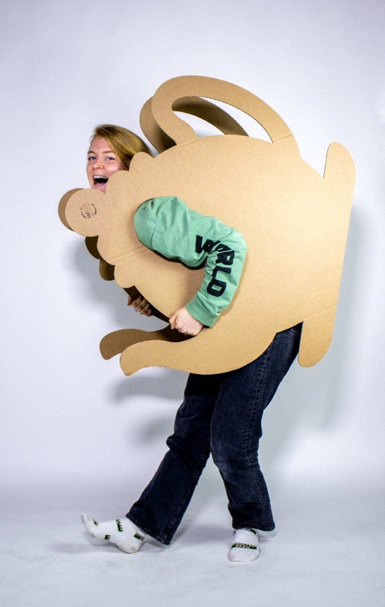 Teekanne aus Pappe Kostüm