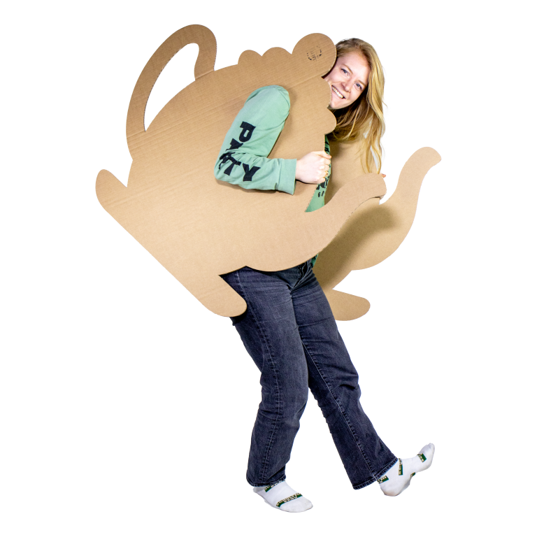 Teekanne aus Pappe Kostüm