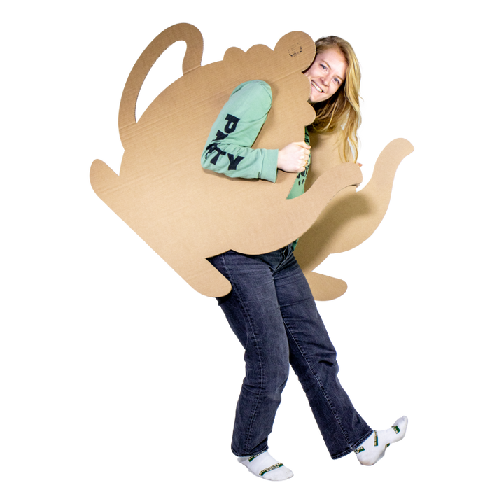 Teekanne aus Pappe Kostüm