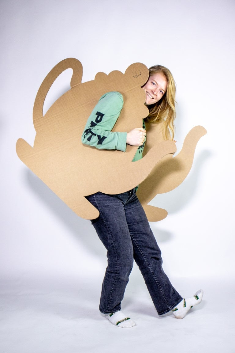 Teekanne aus Pappe Kostüm