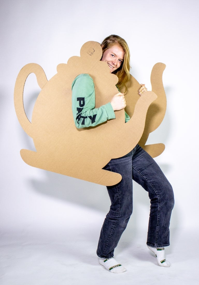 Teekanne aus Pappe Kostüm