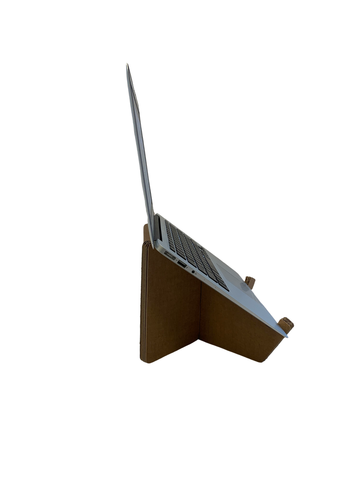 Kartonnen laptop standaard kruis