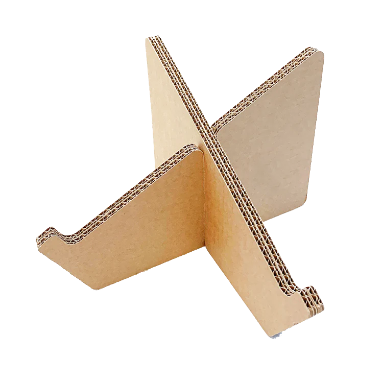 Kartonnen laptop standaard kruis