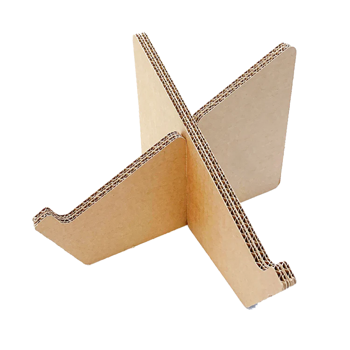 Kartonnen laptop standaard kruis