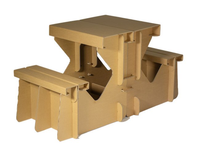 Picknicktisch für Kinder aus Pappe