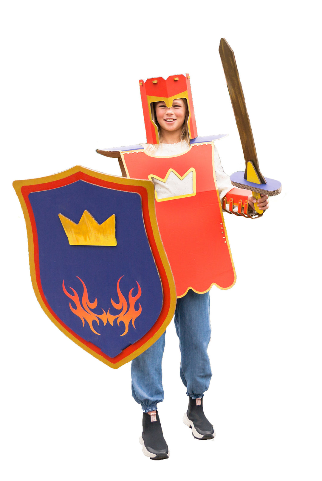 Ritterkostüm aus Pappe