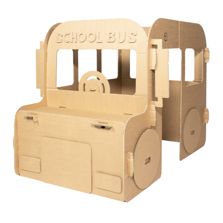 Schulbus aus Pappe