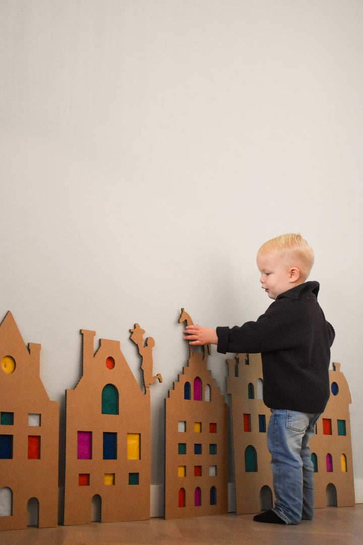 Kartonnen Sinterklaas raamversiering