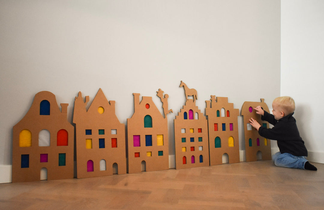 Kartonnen Sinterklaas raamversiering