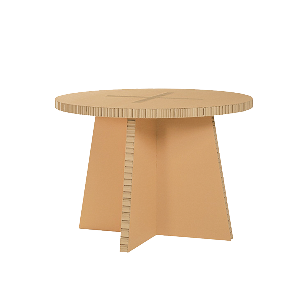 Papprundtisch Waben