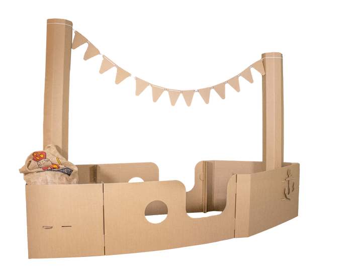 Großes Dampfschiff aus Karton
