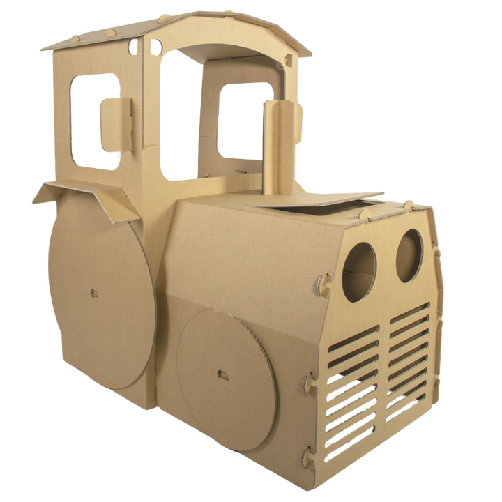 Traktor aus Pappe
