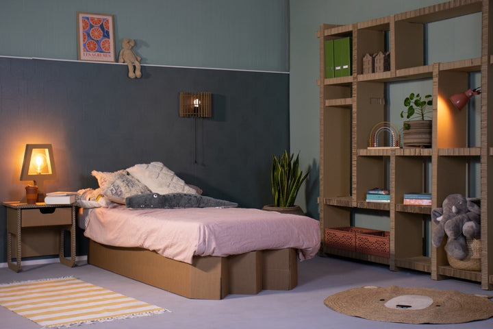 Custom made cardboard folding bed