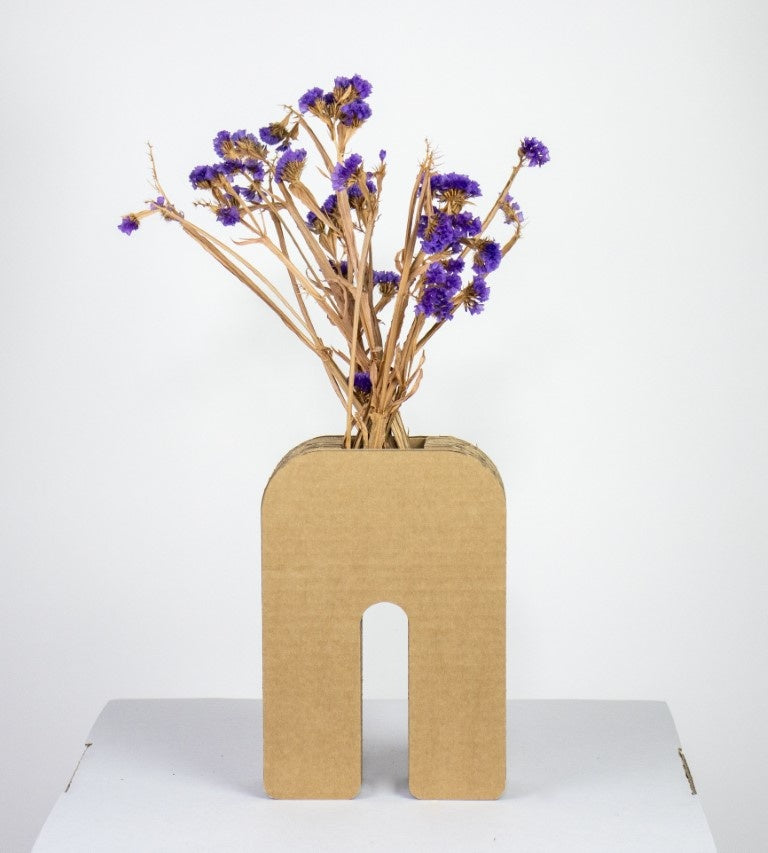 Kartonnen droogbloemen vaas rachel