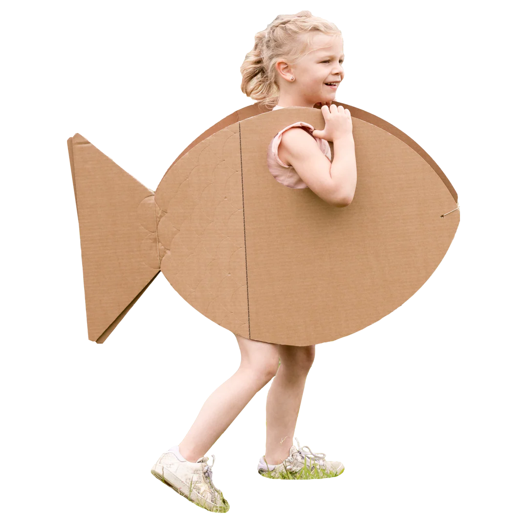 Pappfisch Kostüm