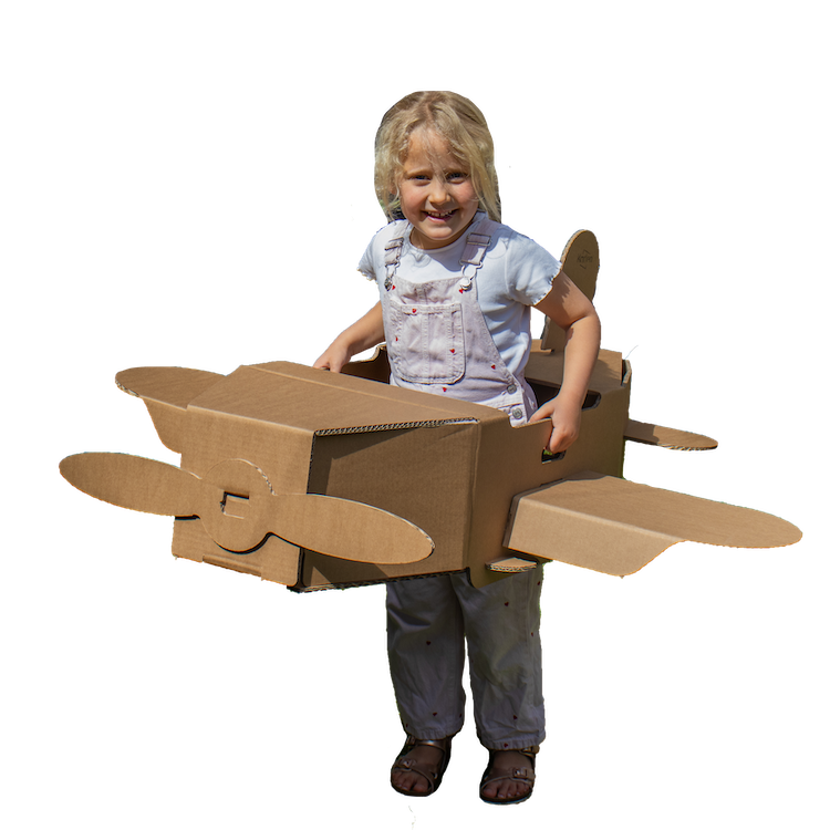 Spielflugzeug aus Pappe