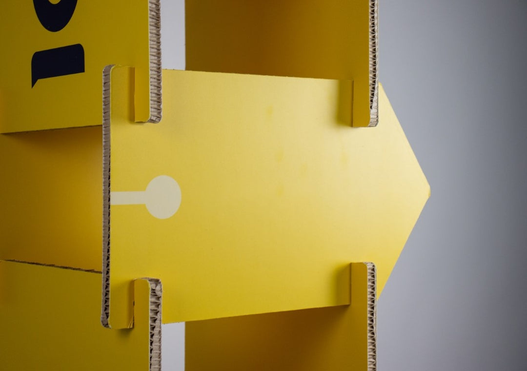 Kartonnen display wegwijzer