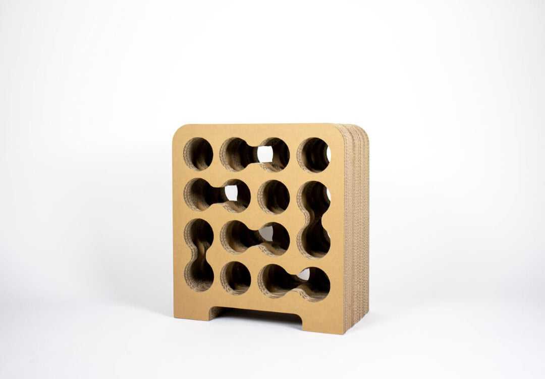 Weinregal aus Wellpappe